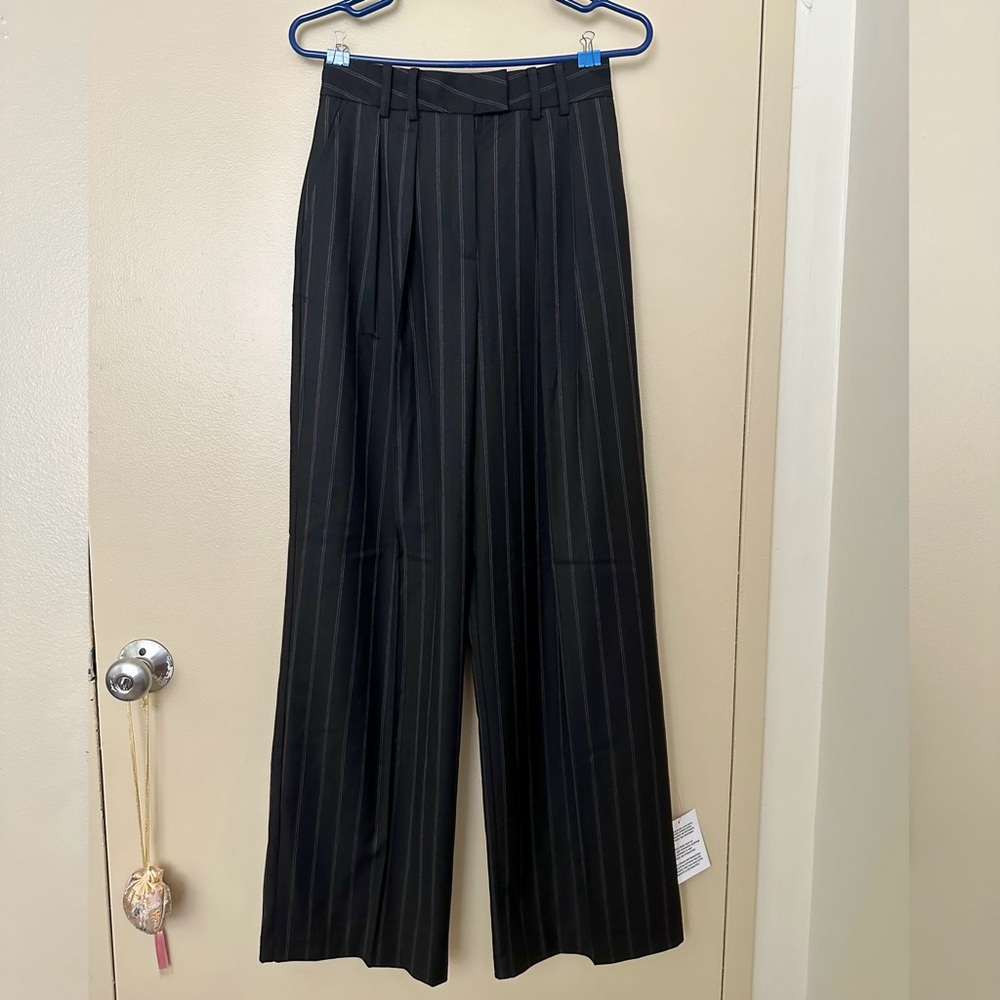 ASOS DESIGN wide leg tailored pants in black